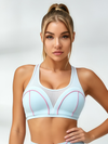 Pink Seam Contour Light Blue Two Piece Biker Set