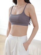 Women's Ribbed Scoop Neck Wireless Bralette