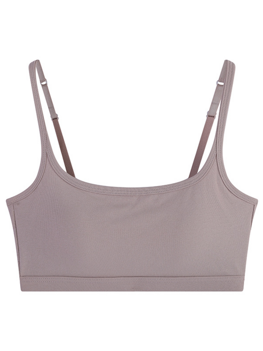 Women's Ribbed Scoop Neck Wireless Bralette
