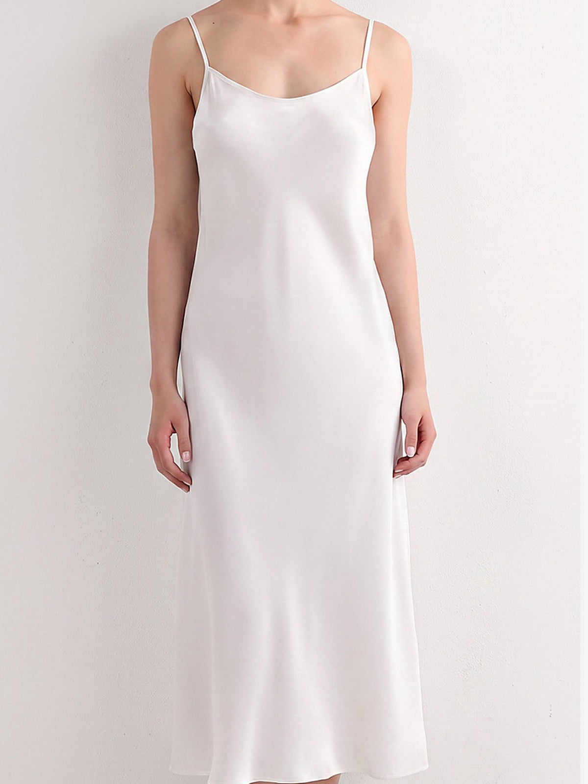 Elegant V-Neck Satin Slip Dress