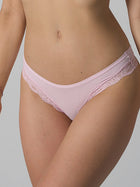 Lace Trim Low-Rise Thong Panties