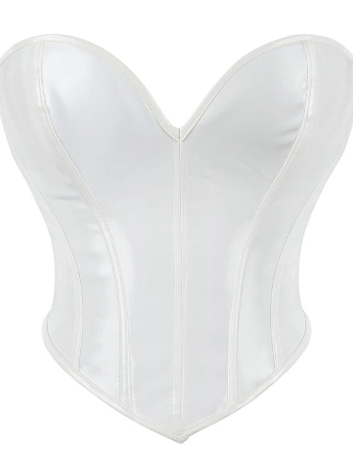 Glossy PU Strapless Waist Trainer Corset