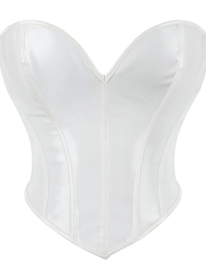 Glossy PU Strapless Waist Trainer Corset