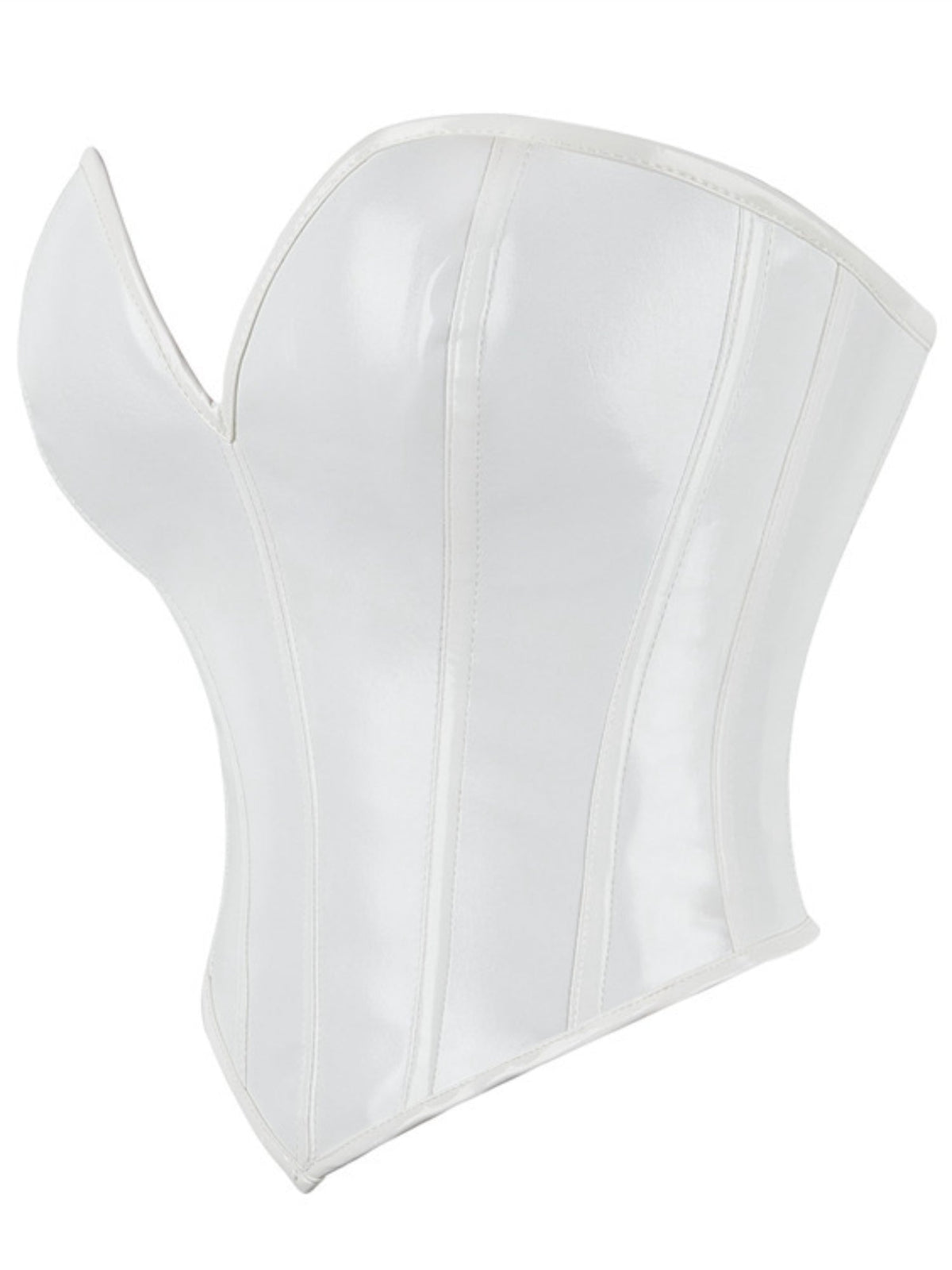 Glossy PU Strapless Waist Trainer Corset