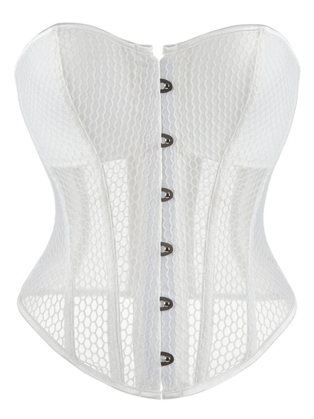 Sheer Mesh Strapless Corset Top