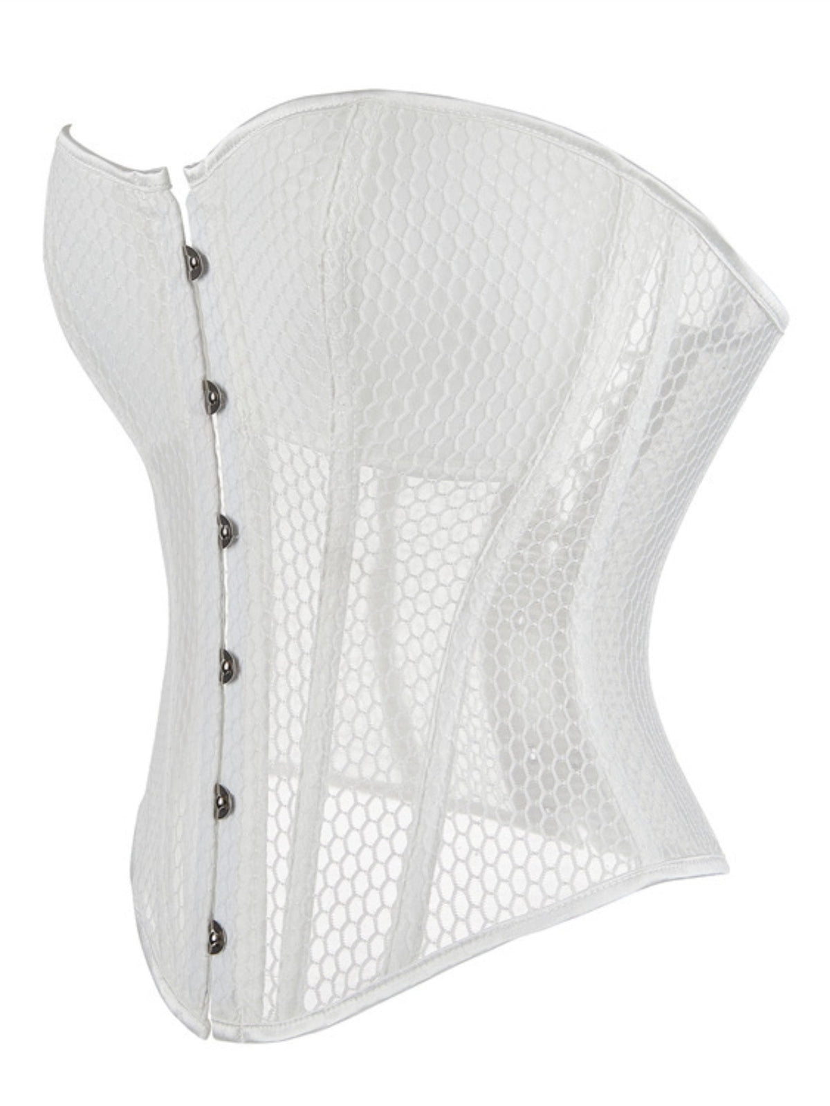 Sheer Mesh Strapless Corset Top
