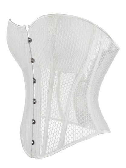 Sheer Mesh Strapless Corset Top