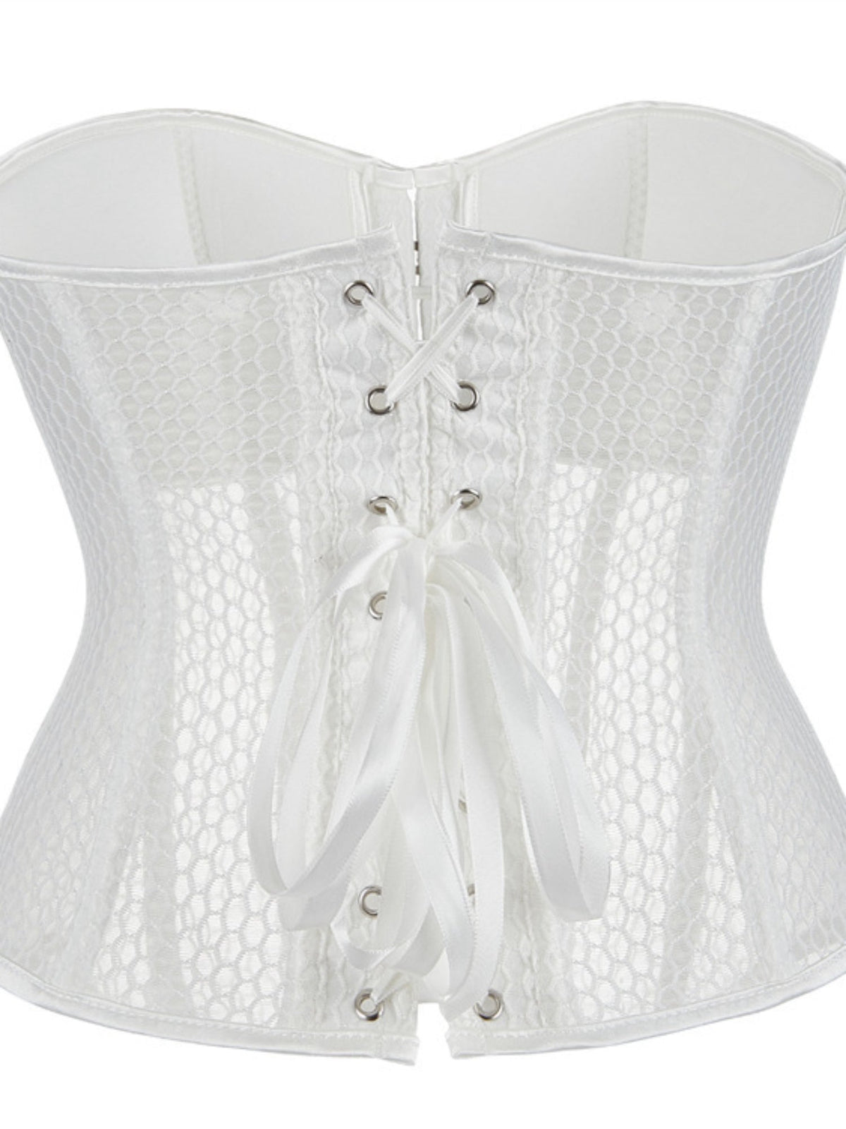 Sheer Mesh Strapless Corset Top
