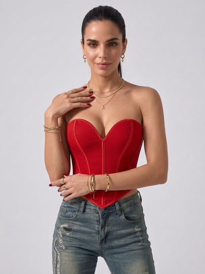 Sculpting Strapless Sweetheart Corset Top