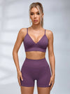 Deep V Collar Backless Sports Bras