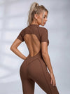 Sexy Backless Zipper Scrunch Bum Jumpsuit