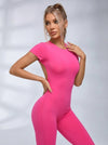 Backless Scrunch Bum Flare Jumpsuit