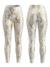High Waist Bronzed Snakeskin Leggings