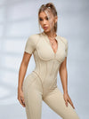 Sexy Backless Zipper Scrunch Bum Jumpsuit