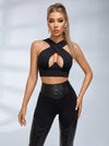 Crisscross-Leg PU Butt-Lifting Skinny Pants