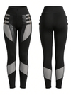 “Stitching Sexy” Cutout Mesh Zipper Leggings