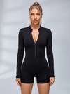 Zipper Backless Scrunch Bum With Pads Romper