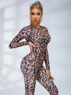 Fashion Leopard Print Backless Jumpsuit
