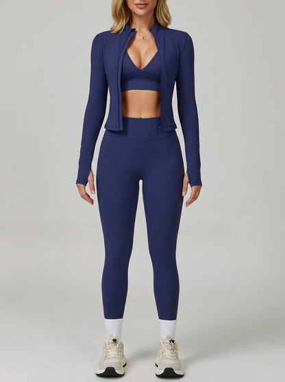 Deep V Back Seamless High-rise Leggings
