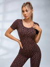 Leopard Print Backless Jumpsuit