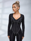 Tummy Control Zipper Hip-lift Jumpsuit
