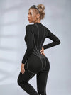 Tummy Control Zipper Hip-lift Jumpsuit