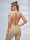 Sexy Backless U Collar Jumpsuit