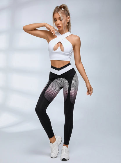 ❤Pop Style Contrast Color Leggings