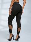 “Stitching Sexy” Cutout Mesh Zipper Leggings