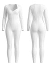 Bauchkontrolle Reißverschluss Po-Push-Up Jumpsuit