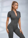 Sexy Backless Zipper Scrunch Bum Jumpsuit