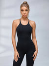 Cross Back Adjustable Strap Jumpsuit
