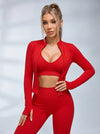 Deep V Back Seamless High-rise Tracksuit