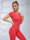 Backless Scrunch Bum Flare Jumpsuit