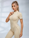 Sexy Backless Zipper Scrunch Bum Jumpsuit