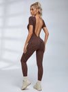 Leopard Print Backless Jumpsuit