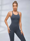 Cross Back Adjustable Strap Jumpsuit