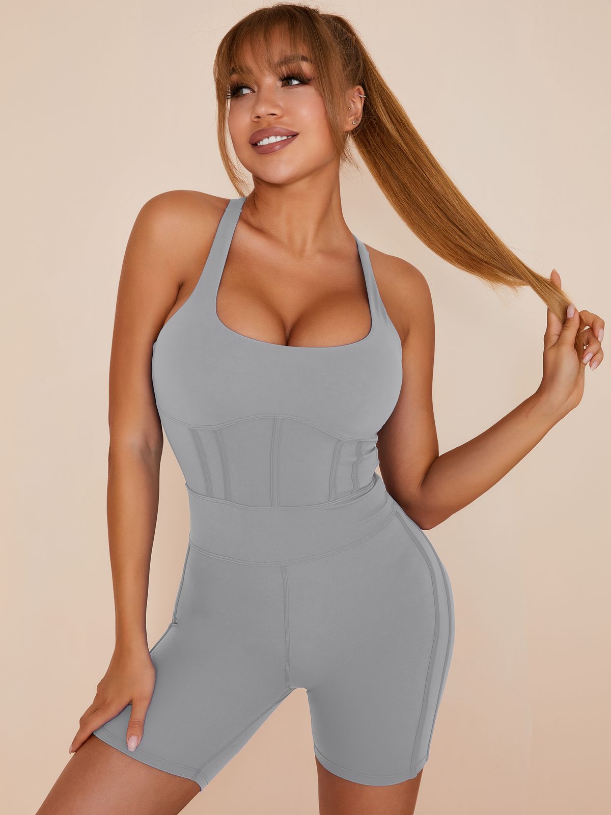 Quick-Dry Yoga Train Romper