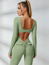 ZASUWA Damen Sexy Cutout Pocket Booty Cargo Jumpsuit
