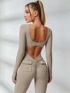 ZASUWA Damen Sexy Cutout Pocket Booty Cargo Jumpsuit