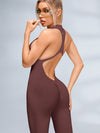 ZASUWA Female Zipper Backless Scrunch Bum Jumpsuit