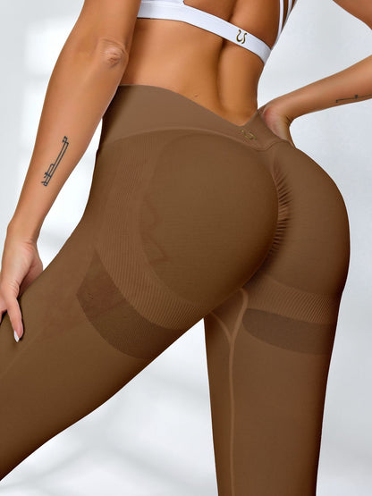 Sexy Deep V Back Scrunch Bum Leggings