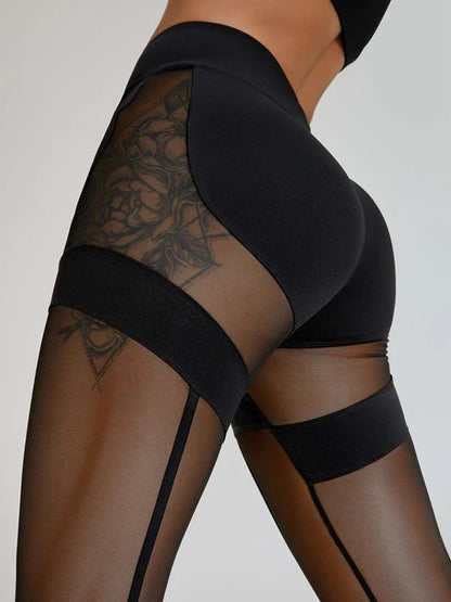 Super Sexy Unique Mesh Hip-lift Leggings