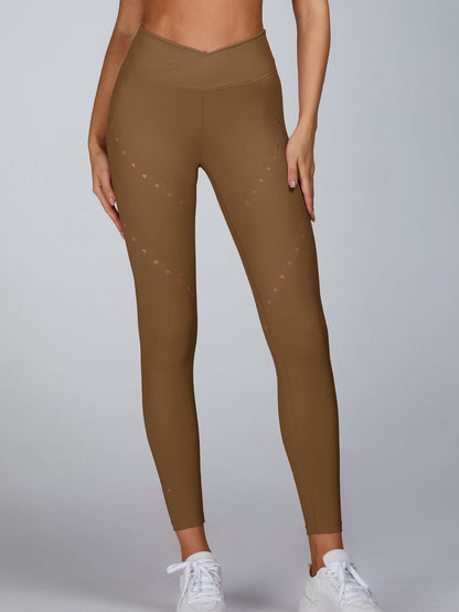 Cutout V Shape Waist Spandex Gym Booty Shorts