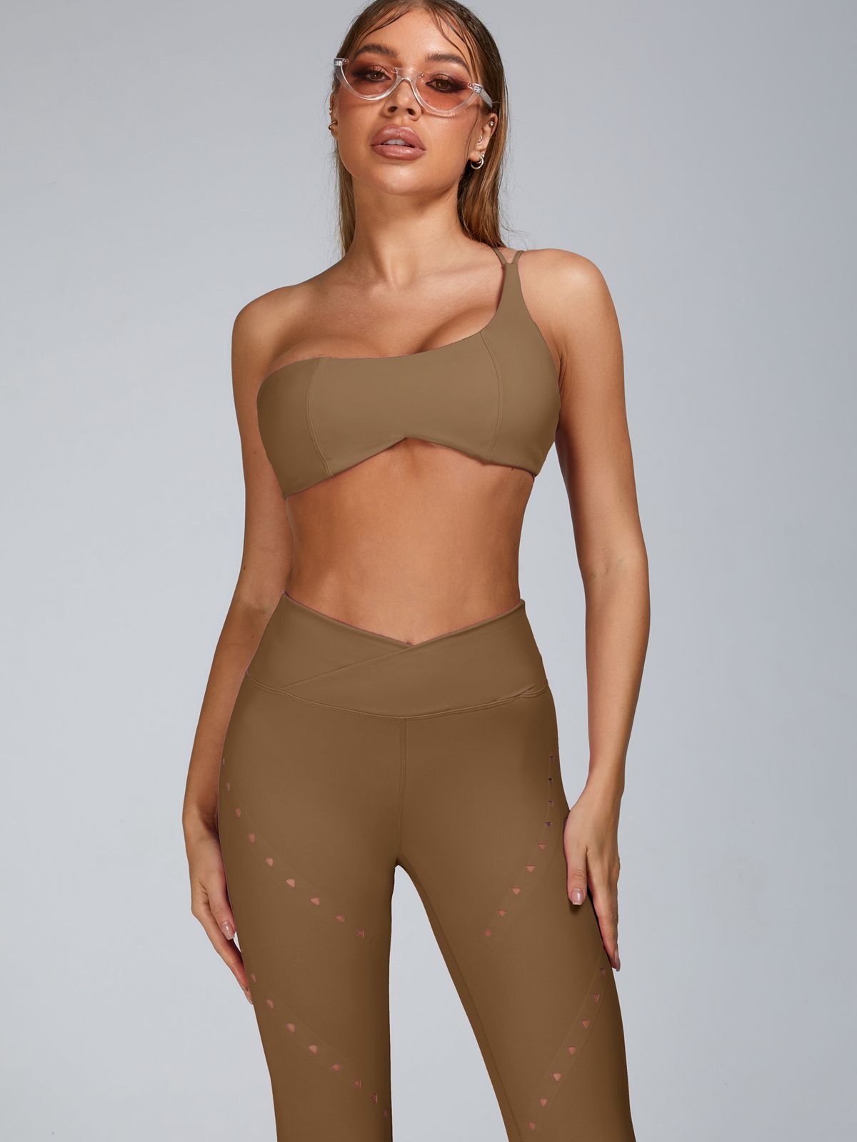 Cutout V Shape Waist Spandex Gym Booty Shorts