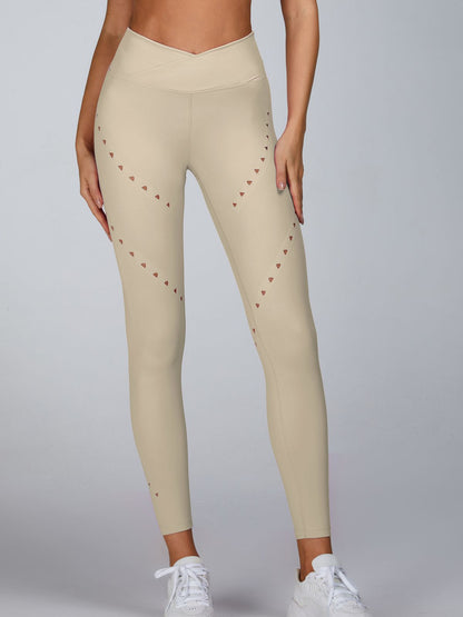 Cutout V Shape Waist Spandex Gym Booty Shorts