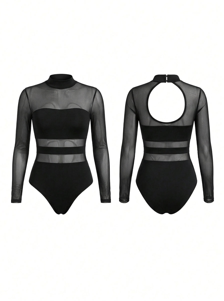 Mesh Yoga Sports Bodysuit
