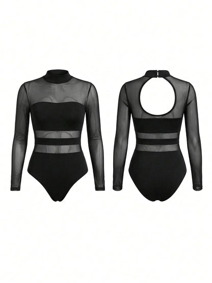 Mesh Yoga Sports Bodysuit