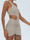 Tailoring Drawstring Hollow Out Elastic Tight Quick Dry Dress