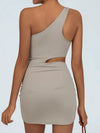 Tailoring Drawstring Hollow Out Elastic Tight Quick Dry Dress
